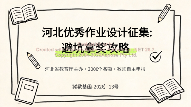 2026年河北优秀作业设计征集避坑拿奖攻略：教师评职称加分全流程 素材第 1 页